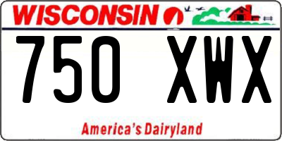 WI license plate 750XWX
