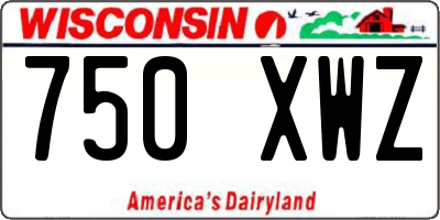 WI license plate 750XWZ