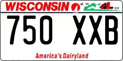 WI license plate 750XXB