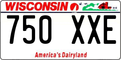 WI license plate 750XXE