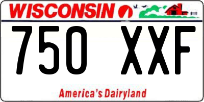 WI license plate 750XXF