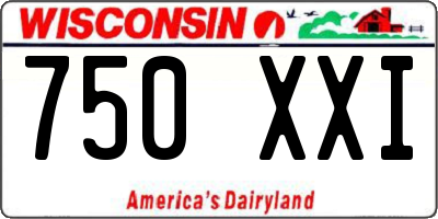 WI license plate 750XXI