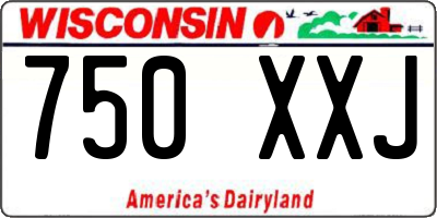 WI license plate 750XXJ