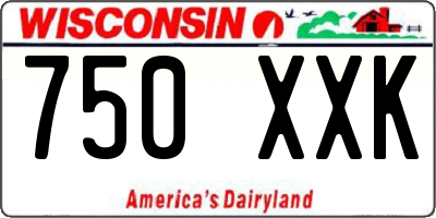 WI license plate 750XXK