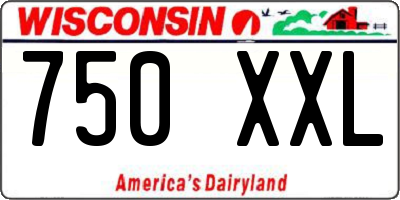 WI license plate 750XXL