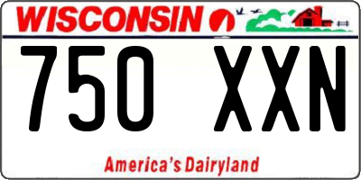WI license plate 750XXN