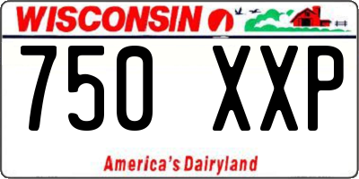 WI license plate 750XXP