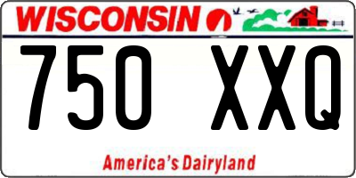 WI license plate 750XXQ