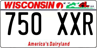 WI license plate 750XXR
