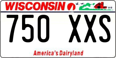 WI license plate 750XXS