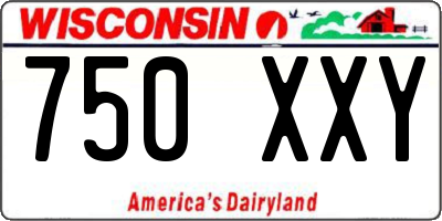 WI license plate 750XXY