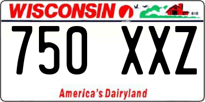 WI license plate 750XXZ