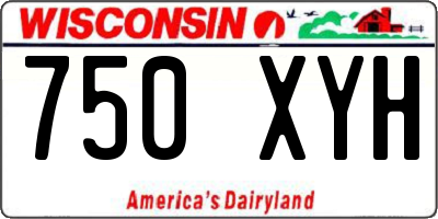 WI license plate 750XYH