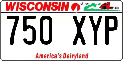 WI license plate 750XYP
