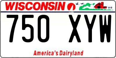 WI license plate 750XYW