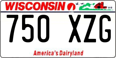 WI license plate 750XZG