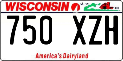 WI license plate 750XZH