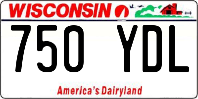 WI license plate 750YDL