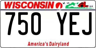 WI license plate 750YEJ