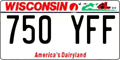 WI license plate 750YFF
