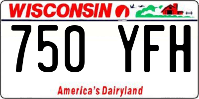 WI license plate 750YFH