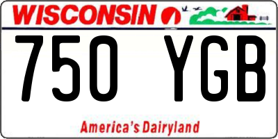 WI license plate 750YGB