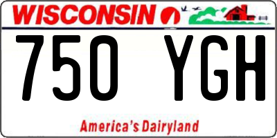 WI license plate 750YGH