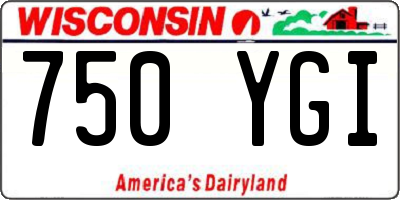 WI license plate 750YGI