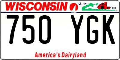 WI license plate 750YGK