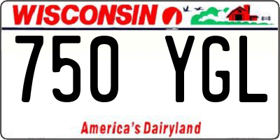 WI license plate 750YGL
