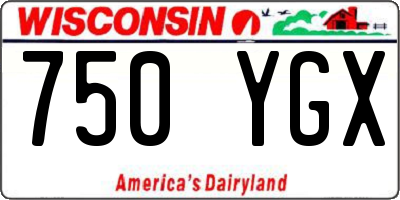 WI license plate 750YGX