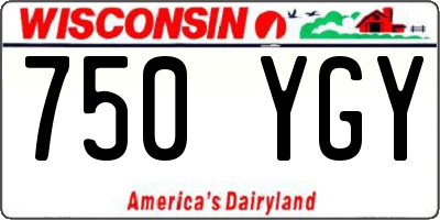 WI license plate 750YGY