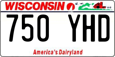 WI license plate 750YHD