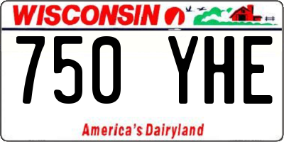 WI license plate 750YHE