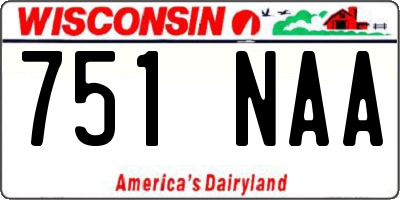 WI license plate 751NAA