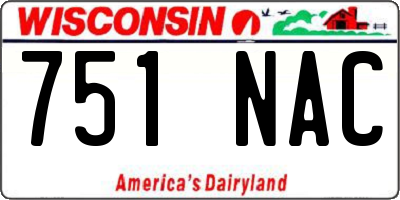 WI license plate 751NAC