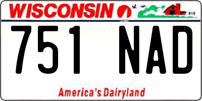 WI license plate 751NAD
