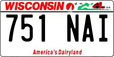 WI license plate 751NAI