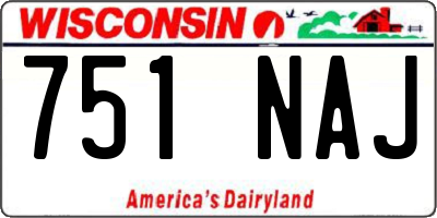 WI license plate 751NAJ