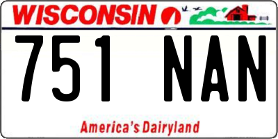 WI license plate 751NAN