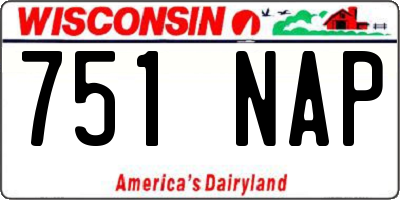 WI license plate 751NAP