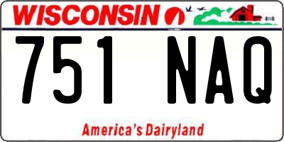 WI license plate 751NAQ