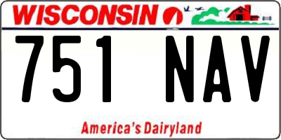 WI license plate 751NAV