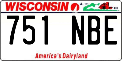 WI license plate 751NBE