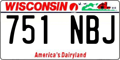 WI license plate 751NBJ