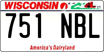 WI license plate 751NBL