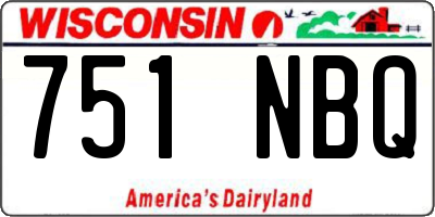 WI license plate 751NBQ