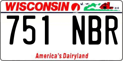 WI license plate 751NBR