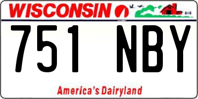 WI license plate 751NBY