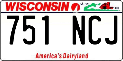 WI license plate 751NCJ